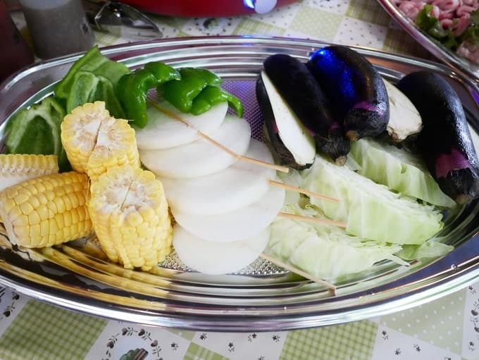 軽井沢マリオットホテルプライベートBBQで用意された野菜