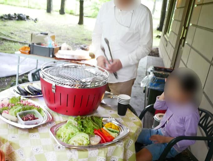 軽井沢マリオットホテルBBQの様子