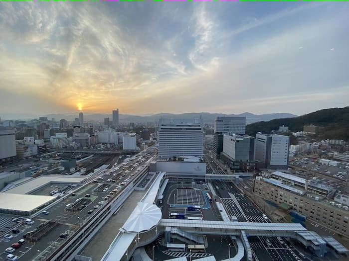 シェラトン広島のラウンジからの景色