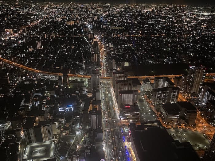 大阪マリオット都ホテルからの夜景