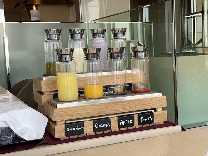 大阪マリオット都ホテルの朝食のドリンク