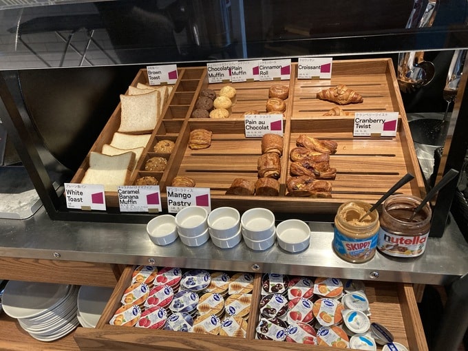 アロフト東京銀座朝食のパン類