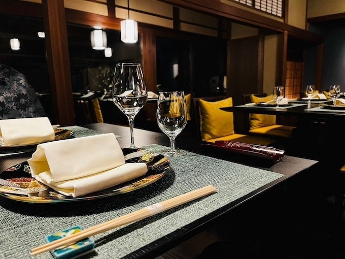 紫翠ラグジュアリーコレクションホテル奈良のディナー